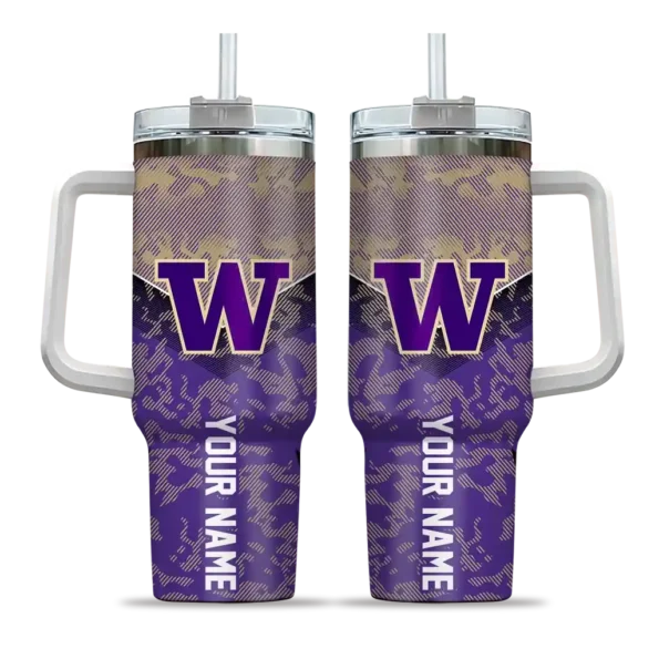 customized washington huskies chevron stripe purple curved tumbler best selling.webp