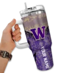 customized washington huskies chevron stripe purple curved tumbler best selling.webp
