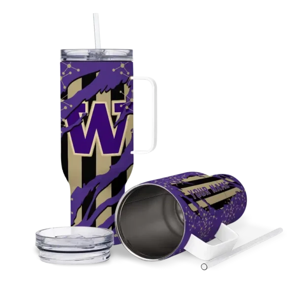 customized washington huskies claw cut purple black curved tumbler high quality.webp