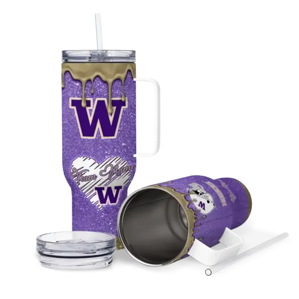 customized washington huskies heart helmet motif purple curved tumbler high quality.webp