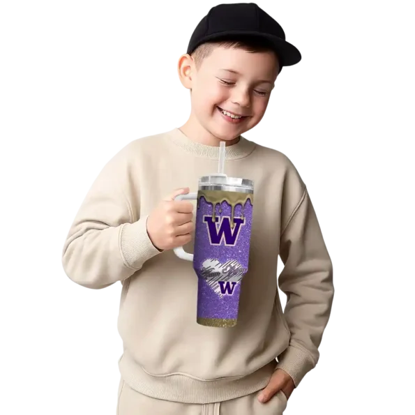 customized washington huskies heart helmet motif purple curved tumbler latest model.webp