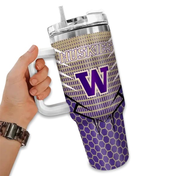 customized washington huskies hex texture purple curved tumbler fashion forward.webp
