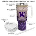 customized washington huskies hex texture purple curved tumbler best selling.webp