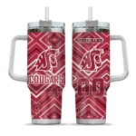 customized washington state cougars bold diamonds crimson curved tumbler best selling.webp