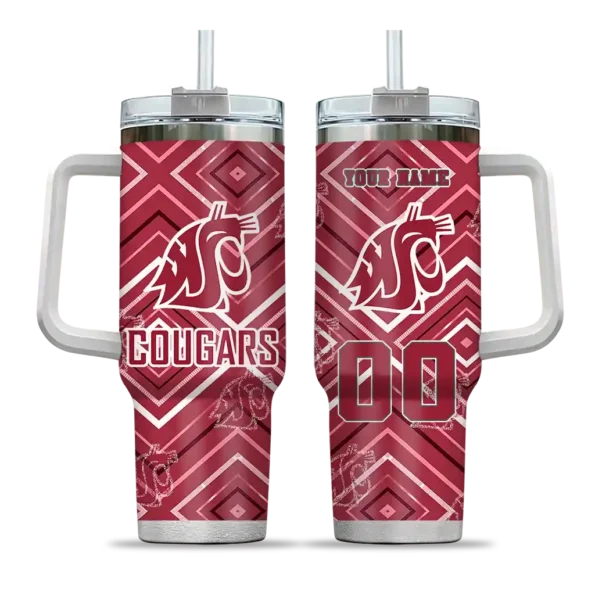customized washington state cougars bold diamonds crimson curved tumbler best selling.webp
