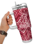 customized washington state cougars bold diamonds crimson curved tumbler best selling.webp