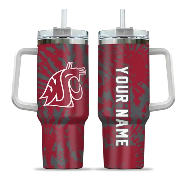 customized washington state cougars burst swirl crimson curved tumbler best selling.webp