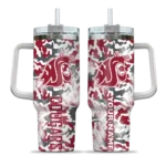 customized washington state cougars camo mashup crimson white curved tumbler best selling.webp