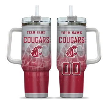 customized washington state cougars gradient dots crimson curved tumbler best selling.webp