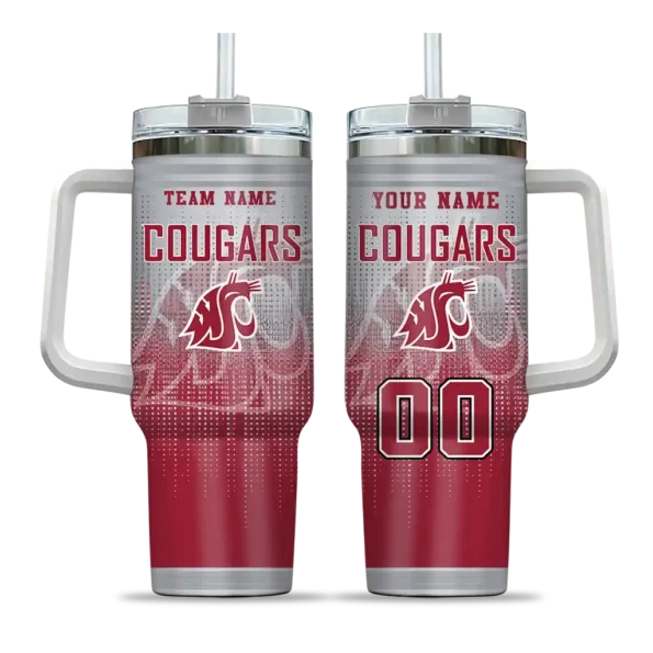customized washington state cougars gradient dots crimson curved tumbler best selling.webp