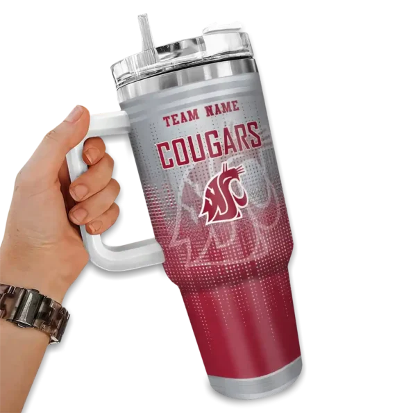 customized washington state cougars gradient dots crimson curved tumbler fashion forward.webp