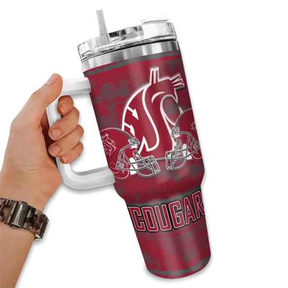 customized washington state cougars honey streaks crimson curved tumbler fashion forward.webp