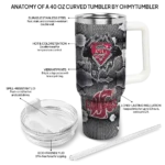 customized washington state cougars superman shield crimson gray curved tumbler best selling.webp