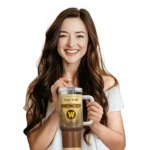 customized western michigan broncos gradient dots brown curved tumbler best selling.webp