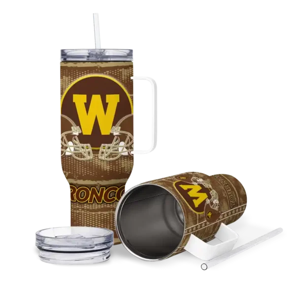customized western michigan broncos honey streaks brown curved tumbler high quality.webp