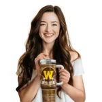 customized western michigan broncos honey streaks brown curved tumbler best selling.webp