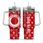 customized wisconsin badgers bullseye drips red curved tumbler best selling.webp