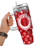 customized wisconsin badgers bullseye drips red curved tumbler best selling.webp