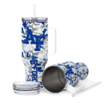personalized air force falcons camo mashup blue white curved tumbler best selling.webp