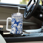 personalized air force falcons camo mashup blue white curved tumbler best selling.webp