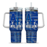 personalized air force falcons honey streaks blue curved tumbler best selling.webp