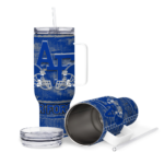 personalized air force falcons honey streaks blue curved tumbler best selling.webp