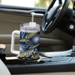 personalized akron zips abstract paths blue curved tumbler best selling.webp