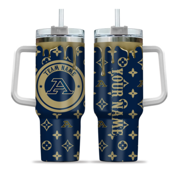 personalized akron zips bullseye drips blue curved tumbler best selling.webp