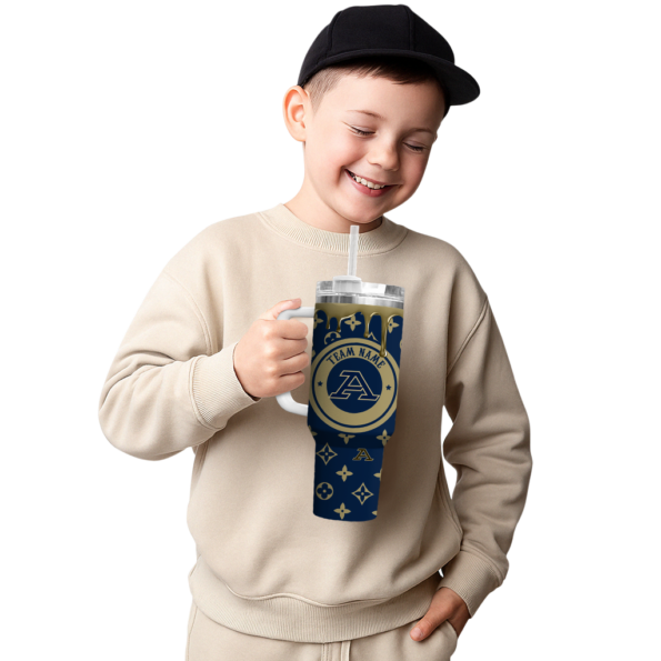 personalized akron zips bullseye drips blue curved tumbler latest model.webp