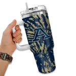 personalized akron zips burst swirl blue curved tumbler best selling.webp