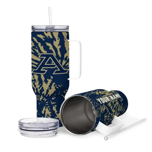personalized akron zips burst swirl blue curved tumbler high quality.webp