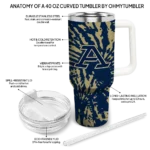 personalized akron zips burst swirl blue curved tumbler best selling.webp