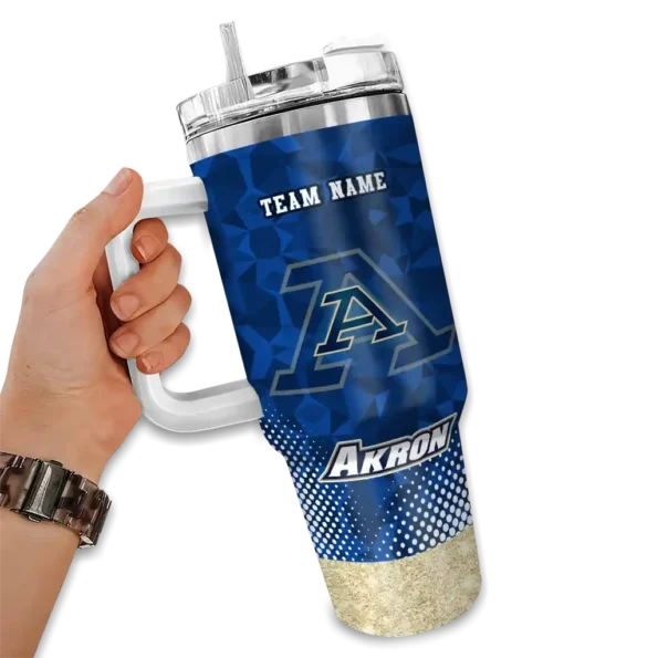 personalized akron zips geometric prism blue curved tumbler fashion forward.webp