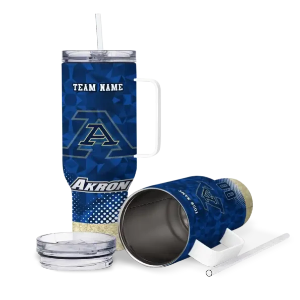 personalized akron zips geometric prism blue curved tumbler high quality.webp