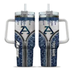 personalized akron zips leopard zipper blue curved tumbler best selling.webp