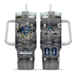 personalized akron zips superman shield blue gray curved tumbler best selling.webp
