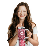personalized alabama crimson tide chevron angle crimson curved tumbler best selling.webp