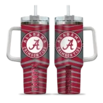 personalized alabama crimson tide chevron layers crimson curved tumbler best selling.webp