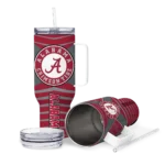 personalized alabama crimson tide chevron layers crimson curved tumbler best selling.webp