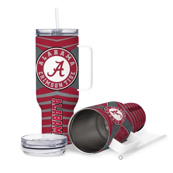 personalized alabama crimson tide chevron layers crimson curved tumbler high quality.webp