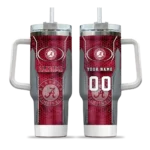 personalized alabama crimson tide hexagon armor crimson curved tumbler best selling.webp