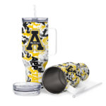 personalized appalachian state mountaineers camo mashup black white curved tumbler best selling.webp