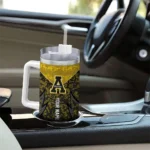 personalized appalachian state mountaineers chevron stripe black curved tumbler best selling.webp