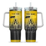 personalized appalachian state mountaineers gradient dots black curved tumbler best selling.webp