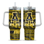 personalized appalachian state mountaineers honey streaks black curved tumbler best selling.webp