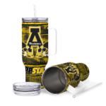 personalized appalachian state mountaineers honey streaks black curved tumbler best selling.webp