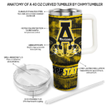 personalized appalachian state mountaineers honey streaks black curved tumbler best selling.webp