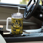 personalized appalachian state mountaineers honey streaks black curved tumbler best selling.webp
