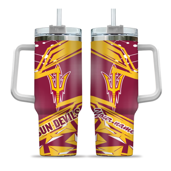 personalized arizona state sun devils abstract paths maroon curved tumbler best selling.webp
