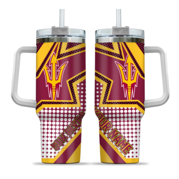 personalized arizona state sun devils arrow burst maroon curved tumbler best selling.webp
